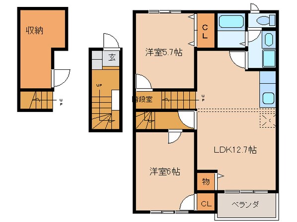 アンソレイエＢの物件間取画像